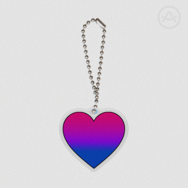 3D Bisexual Heart - 4CM Charm