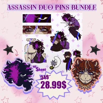 Assassin duo Acrylic Pins Bundle