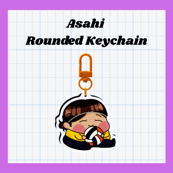 Chubby Asahi Azumane Keychain