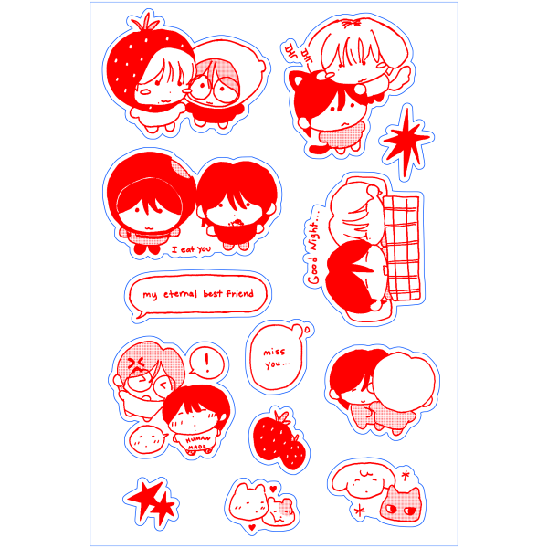 TWS madmakz + hoonhoonz 4" x 6" sticker sheet
