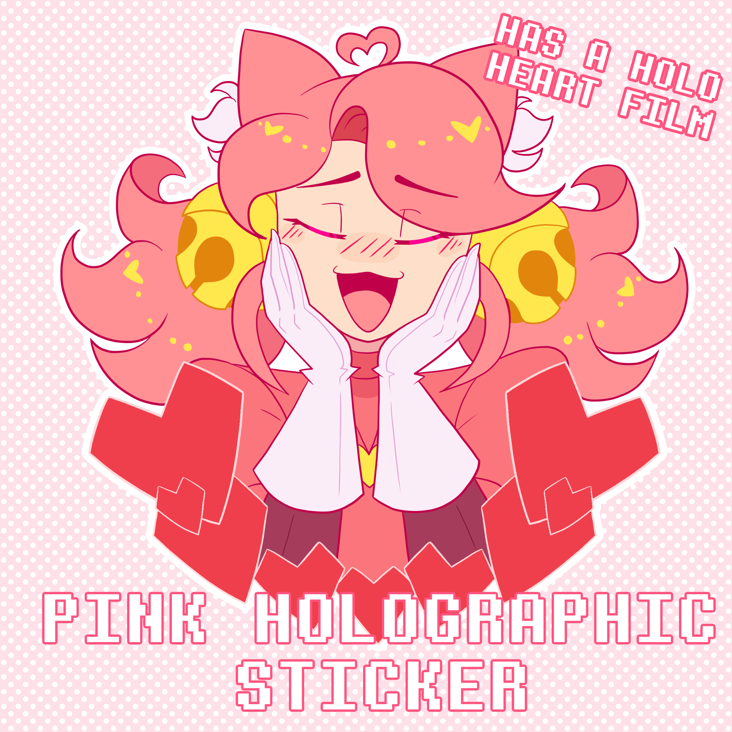 Deltarune Pink Holographic Sticker