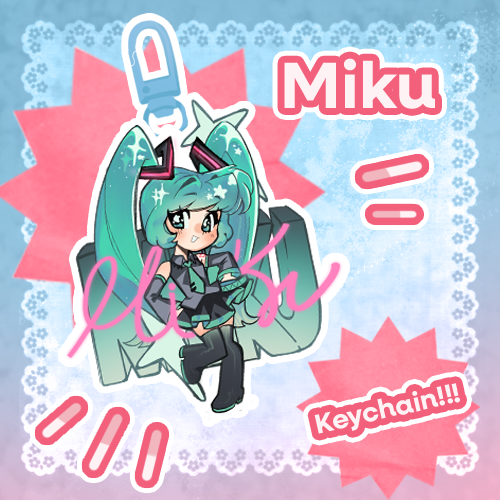 Miku -  Clear Acrylic Keychain