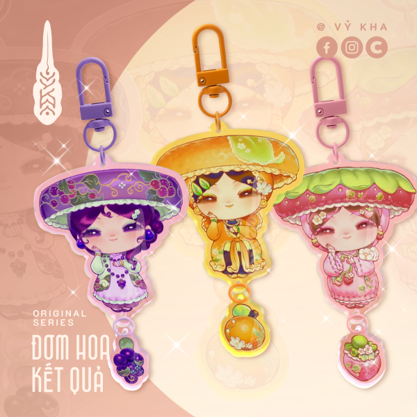 "Fruit Muses" ("Đơm hoa kết quả") series • Acrylic Keychains