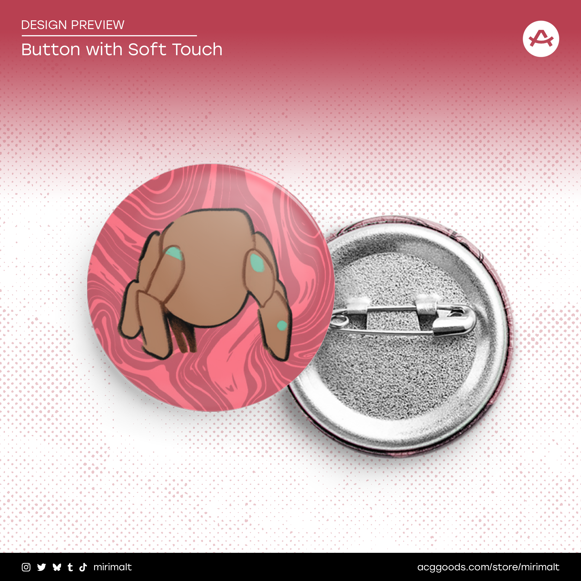 Rocky Button | Pink