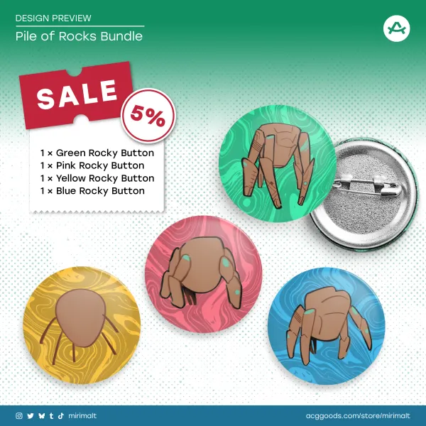 "Pile of Rocks" Button Bundle
