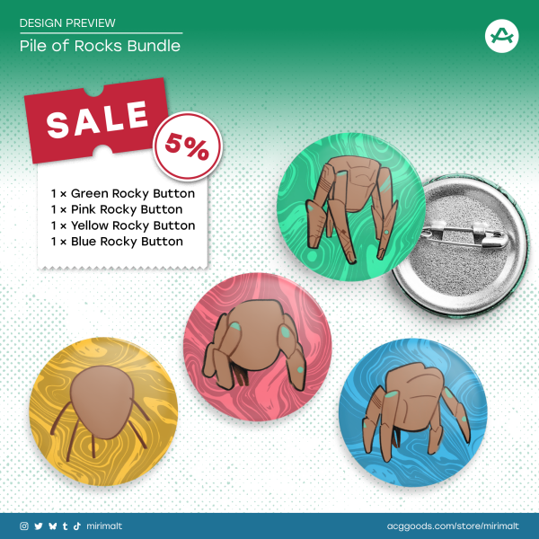 "Pile of Rocks" Button Bundle