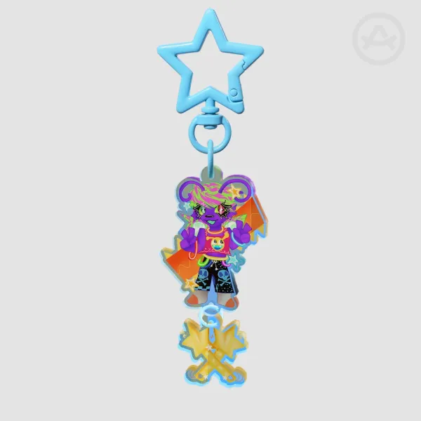 Marie glowstick hanging keychain!
