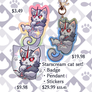 Transformers Prime Starscream cat set!