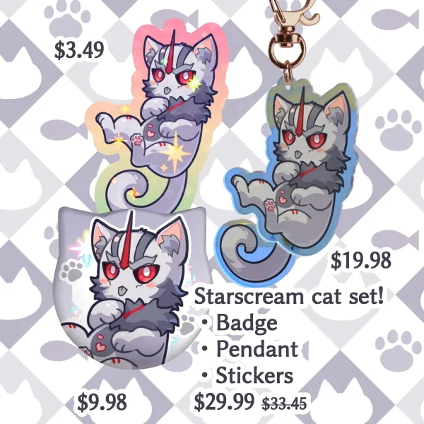Transformers Prime Starscream cat set!