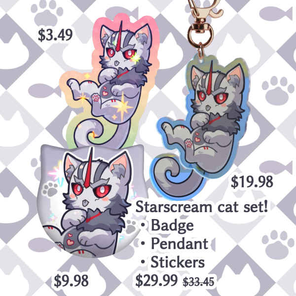 Transformers Prime Starscream cat set!