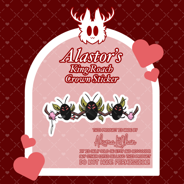 Alastor's King Roach Crown Sticker