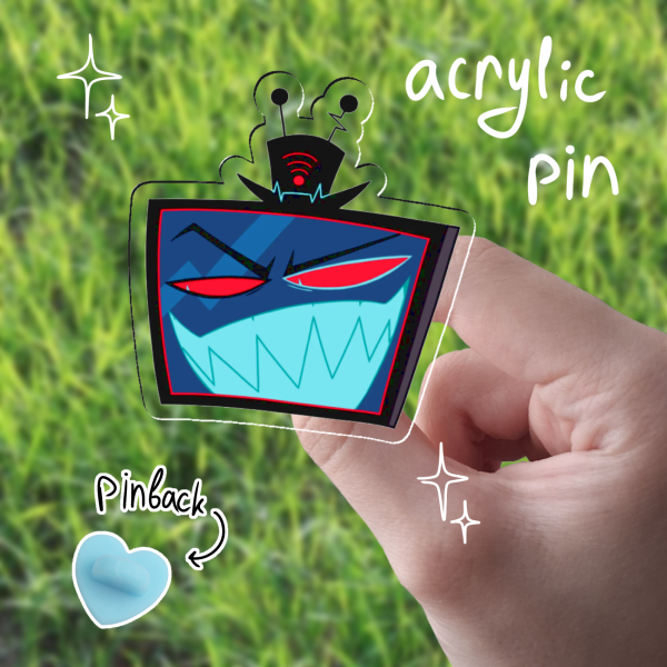 Vox Hazbin Hotel acrylic pin