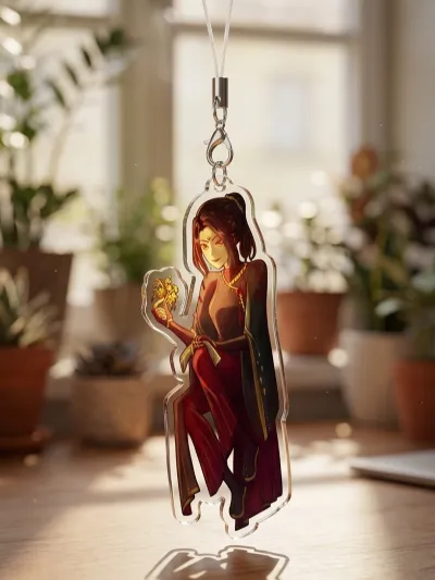 Mita the philosopher - Clear Acrylic Keychain Double sided, 10cm