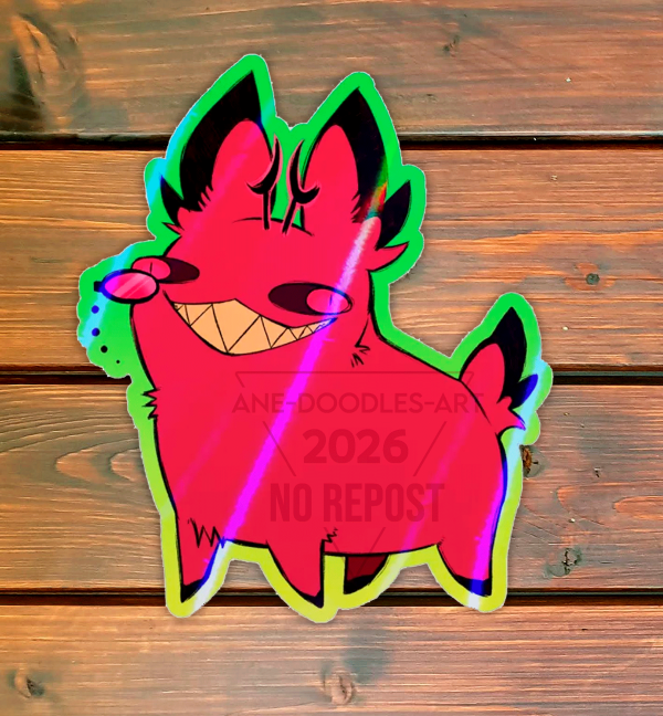ONE Cursed cat Alastor (Colored Edge Die Cut Stickers)