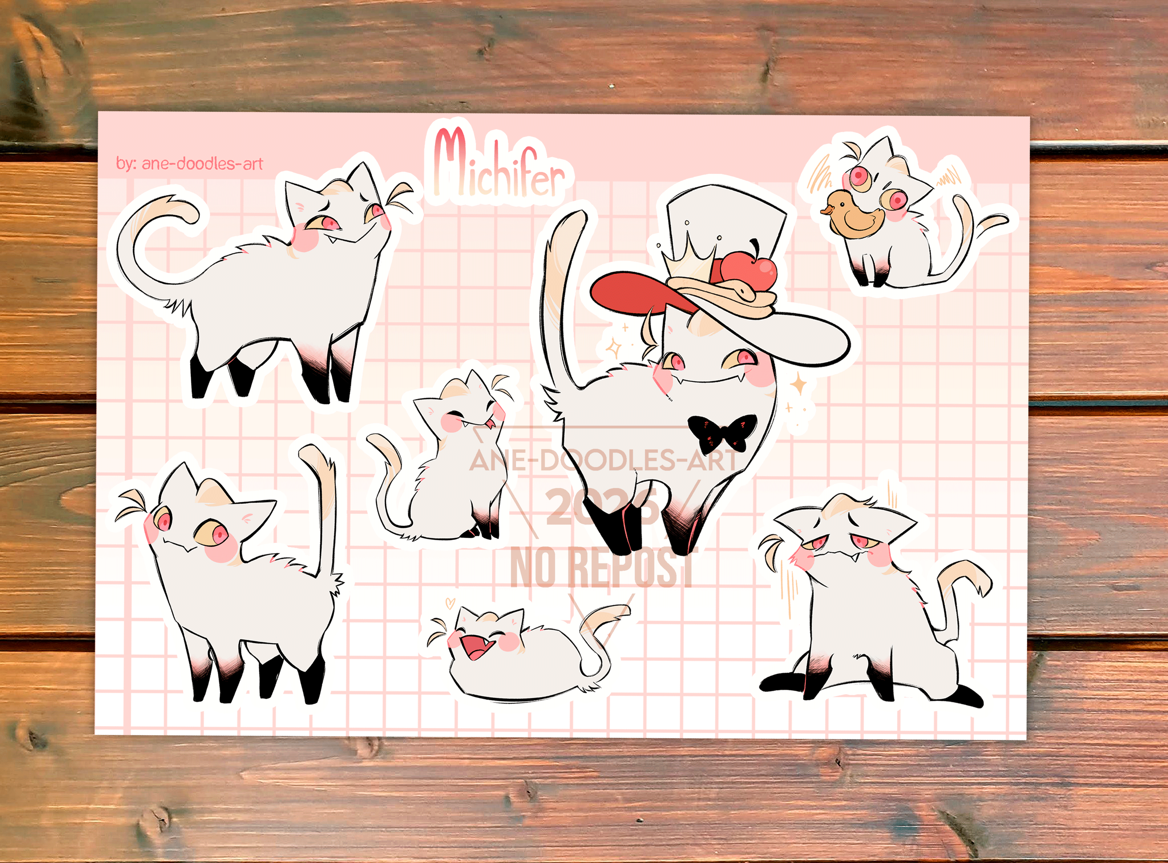 "Michifer" - Lucifer Morningstar (Coated Paper Stickers Sheet)