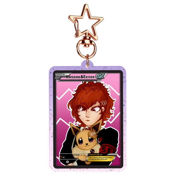 Kotone & Eevee - Persona x Pokemon Keychain