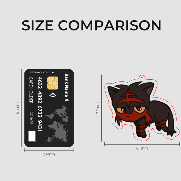 Grumpy Litten keychain