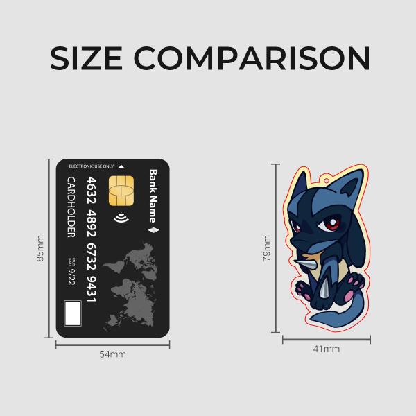 Grumpy Lucario keychain
