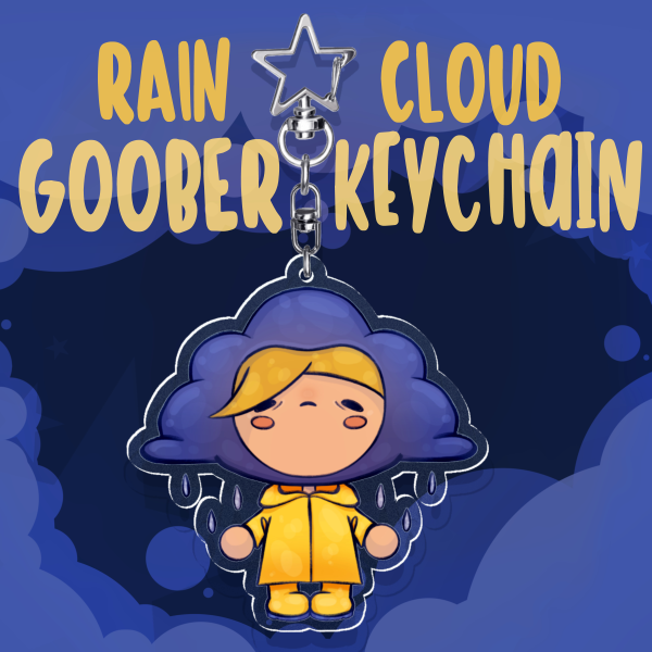 Rain Cloud Goober Keychain