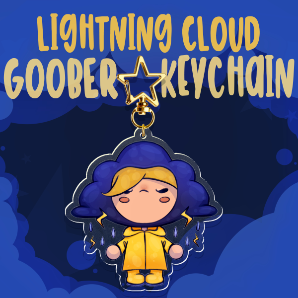 Lightning Cloud Goober Keychain
