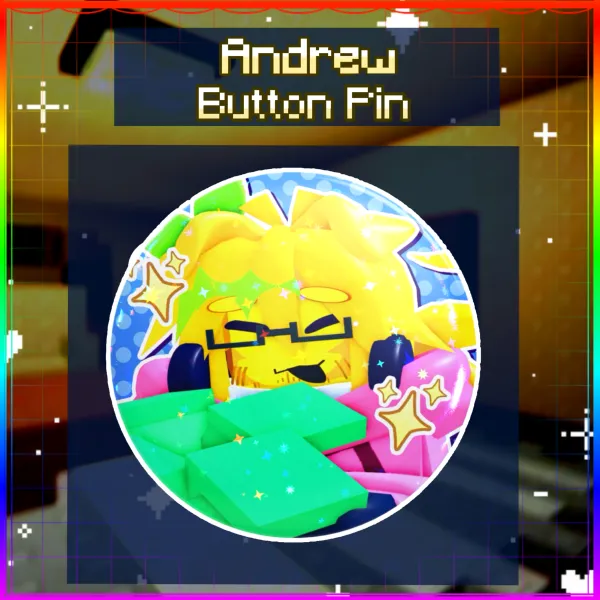 Andrew Bad Things 🌼 | Button Pin