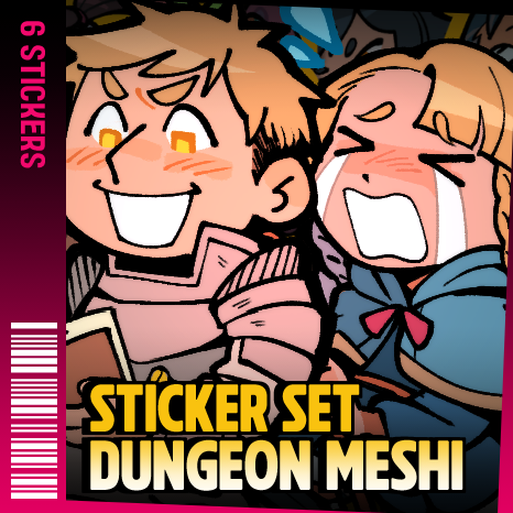 Delicious in Dungeon Stickers