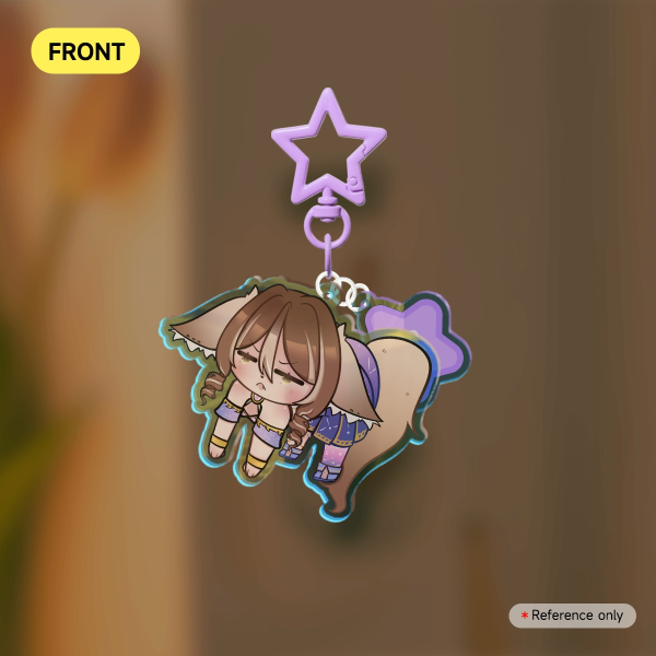 Arupiia Keychain - Grumpy Idol ( ｡ •̀ ᴖ •́ ｡)