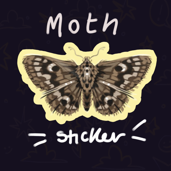 Moth sticker
