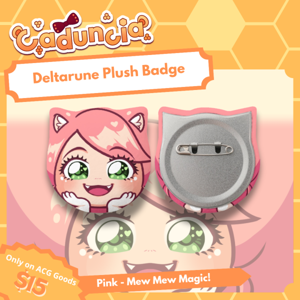 Mew Mew Cat Plush Badge