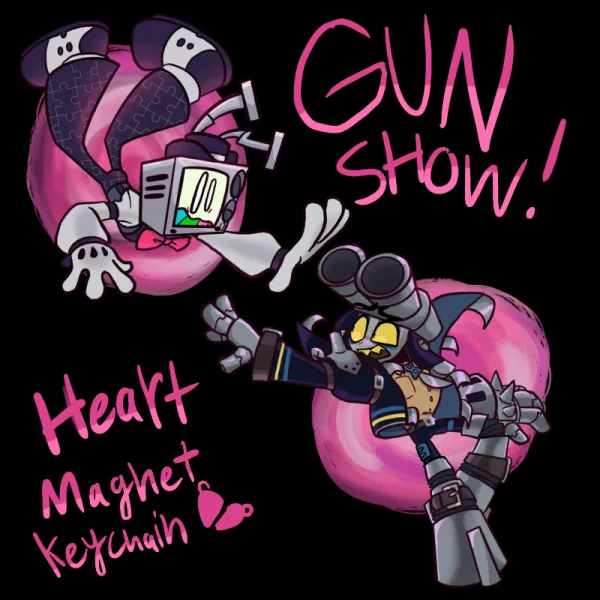 Gunshow magnet keychain