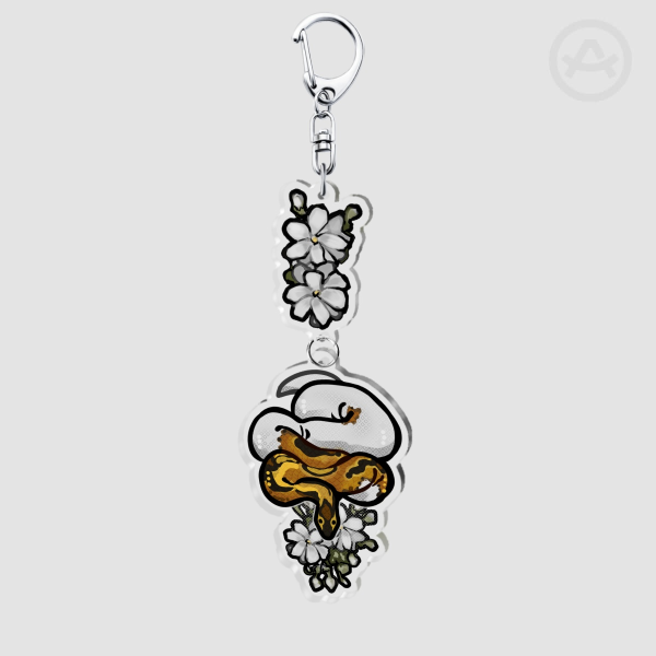 Jasmine Piebald Snake Keychain