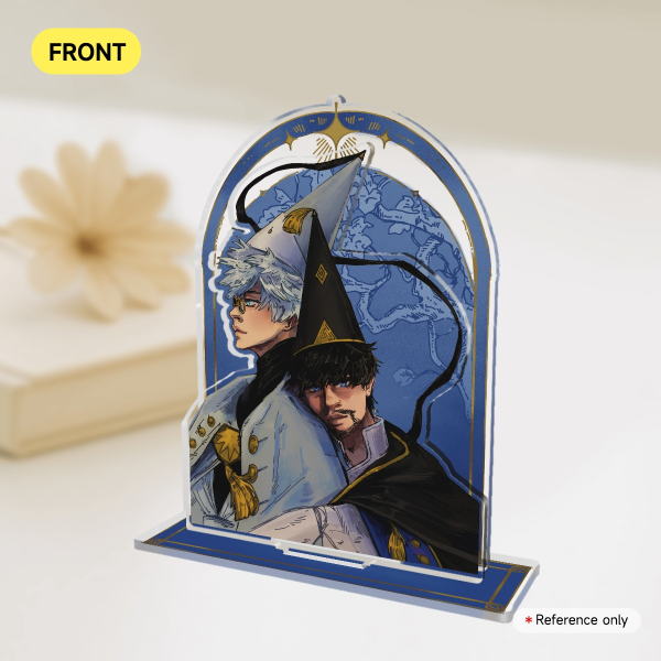 double-insert standee wha olruggio and qifrey