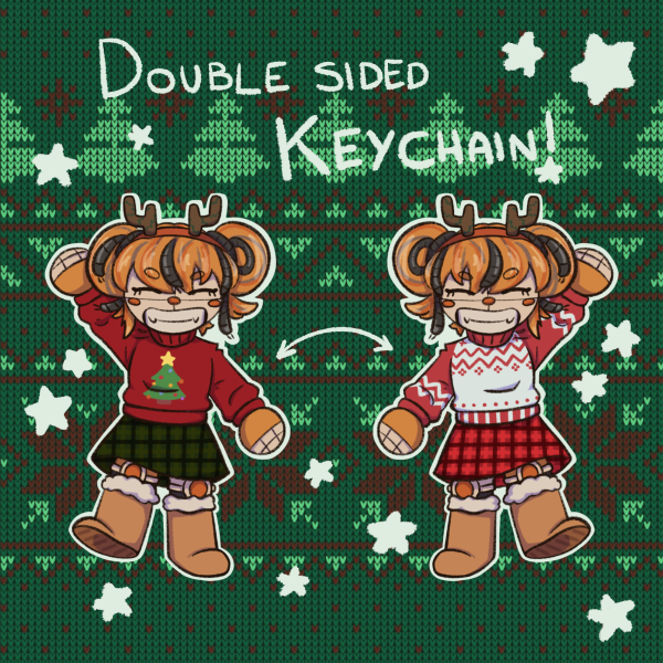 FNAF Scrap Baby Christmas - keychain