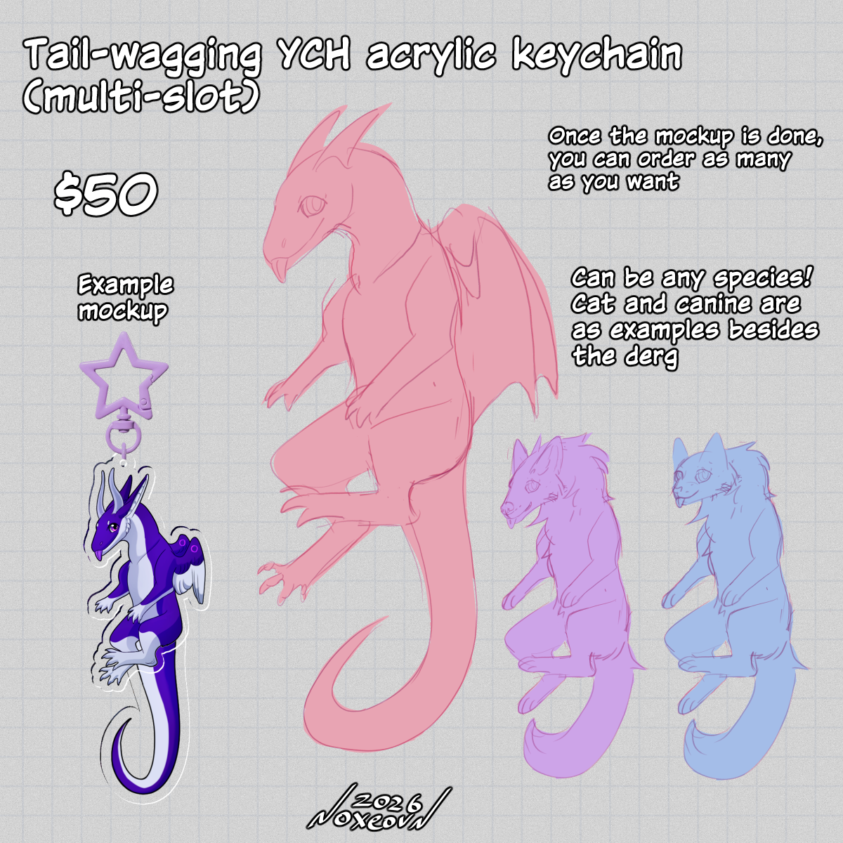 Tail-wagging animal oc YCH
