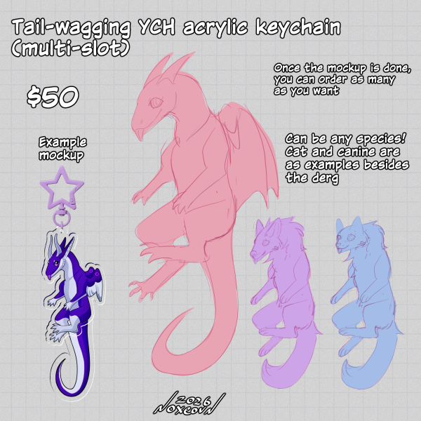 Tail-wagging animal oc YCH