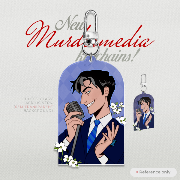 acrilic "tinted glass effect" Vincent keychain
