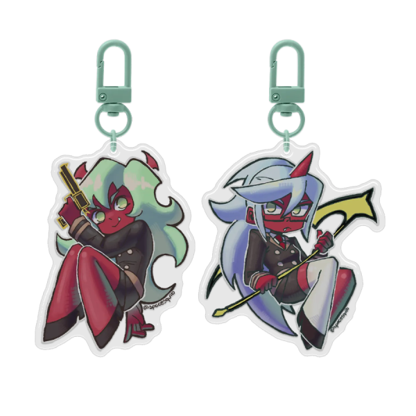 Scanty and Kneesocks Acrylic Keychains Set