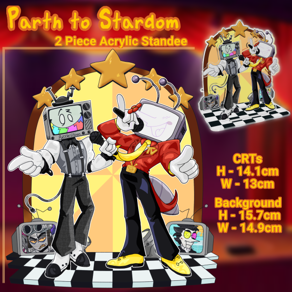 "The Path to Stardom" - Puzzles and Tenna ( 2 Piece Acrylic Standee) [Deltarune] [SMG4]