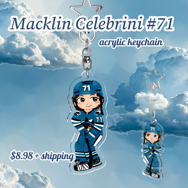 Clear Acrylic Keychains Macklin Celebrini