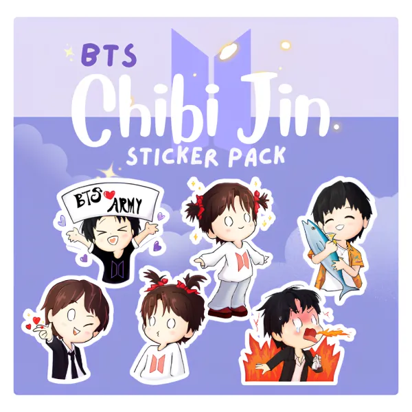 BTS Jin: Chibi Collection Sticker Pack