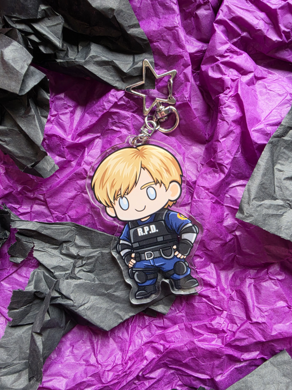 Leon S Kennedy Acrylic Keychain (Resident Evil 2)