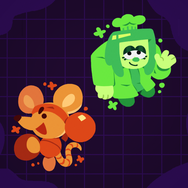 Orange + Green Keychain set
