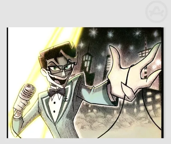 Vintage Talk Show Host Vincent Poster [A4]