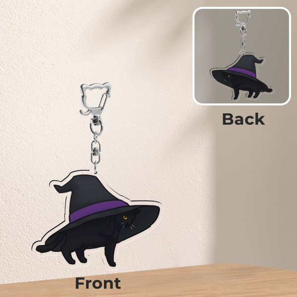 Witch Cat Keychain