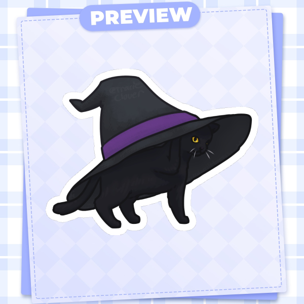 Witch Cat Sticker