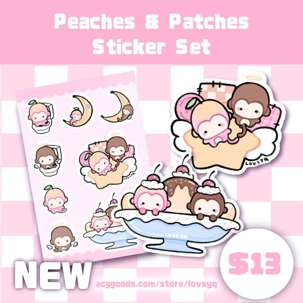Peaches & Patches Sticker Set