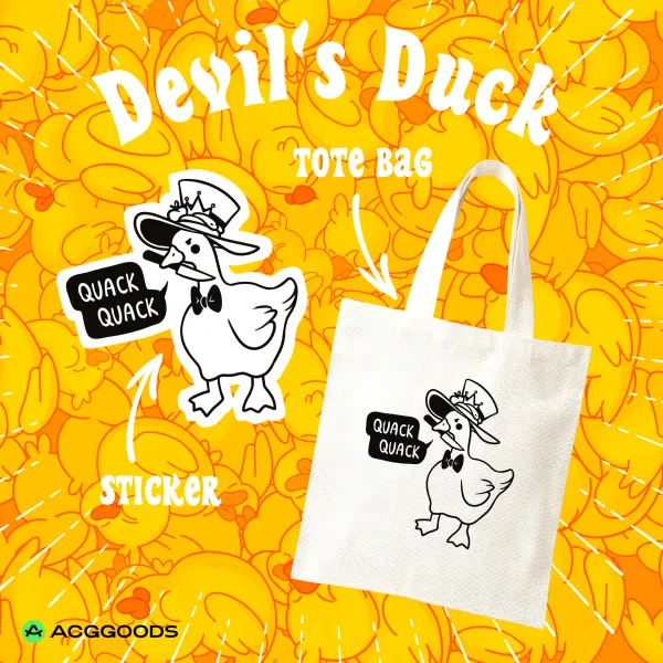 Devil's Duck Set | Tote Bag & Sticker