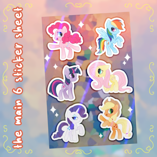 MLP the main 6 sticker sheet