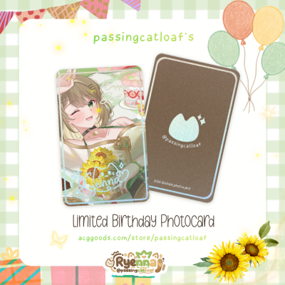 【Passingcatloaf Official Merch】Ryenna's Limited Birthday Photocard