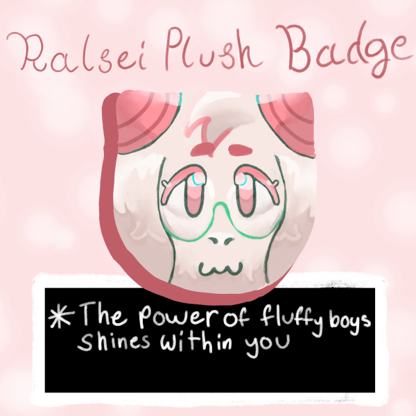 Ralsei Plush Pin/Badge